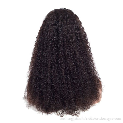 2021 hot fashion natural black curly human hair wigs brazilian virgin hair wig high definition transparent swiss lace front wig